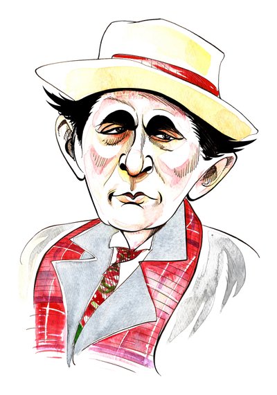Sylvester McCoy as Doctor Who in BBC television series of same name by Neale Osborne